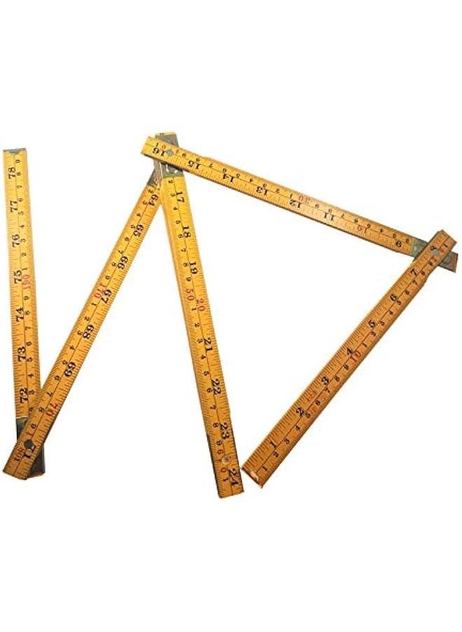 Generic Folding Wooden Stick Ruler, Inch & Metric (6-foot-6-inch/2-Meter When Straight), Carpenters/General Use  - Image 2