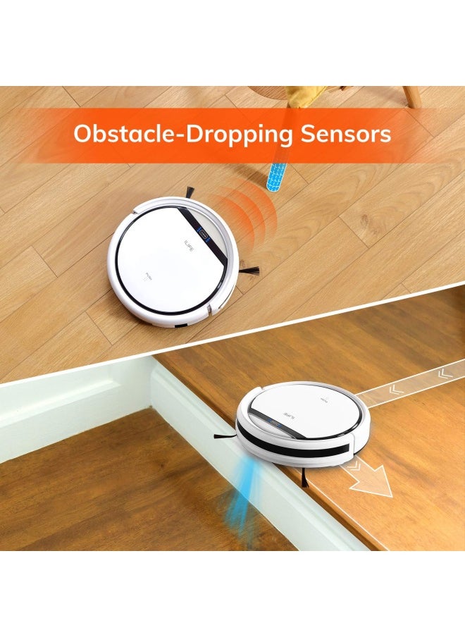 iLife - ILIFE V3s Pro Robot Vacuum Cleaner Tangle-free Suction Slim Automatic Self-Charging Robotic Vacuum Cleaner Daily Schedule Cleaning Ideal For Pet Hair Hard Floor and Low Pile Carpet Pearl White - Image 1
