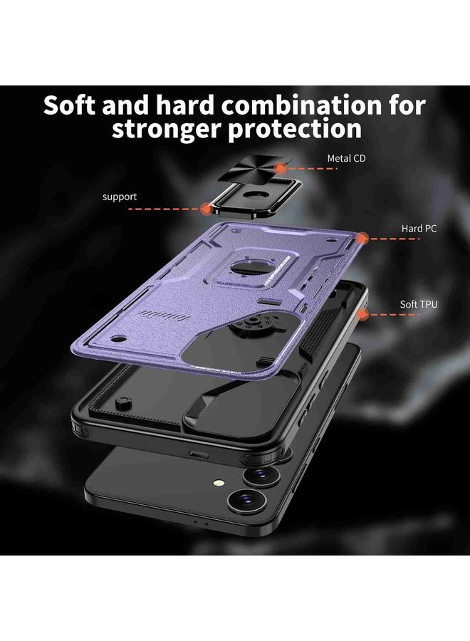 S-TOP Case For Samsung Galaxy A55 5G Ring Holder PC Hybrid TPU Phone Case - Image 4