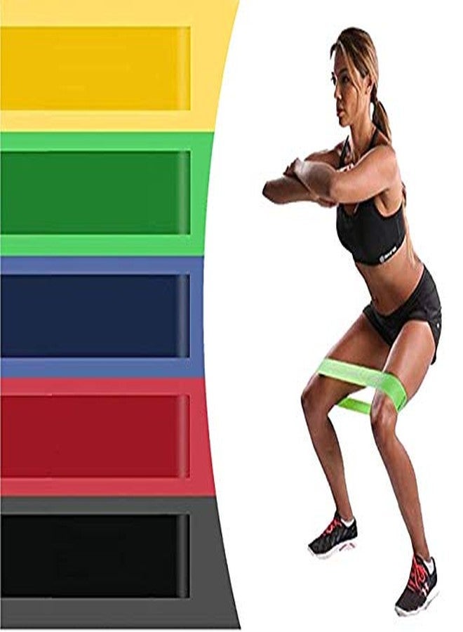 KD Resistance Loop Exercise Bands for Home Fitness, Stretching, Strength Training, Physical Therapy, Workout Bands, Pilates Flexbands, Set of 5 - Image 1