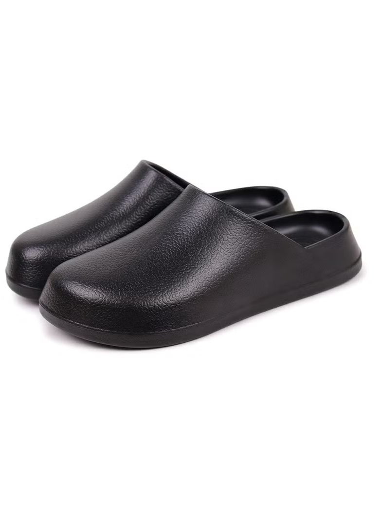 Surgical Shoes, Closed Sole Breathable Shoes for Men and Women, Protective Shoes with Vents for Doctors, Nurses, and Laboratory Workers, Non-Slip Sandals (Black).  - Image 1