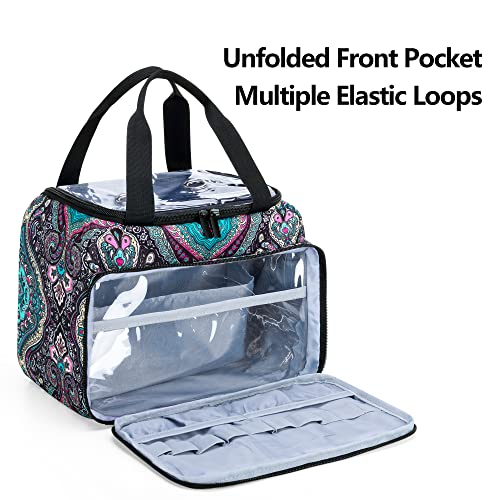 LoDrid Small Yarn Storage Bag with 2 Grommets, Portable Knitting Tote for Knitting Kit & Crochet Accessories, Yarn Project Organizer for Knitting Supplies Set for Adults, Totem (Bag Only) - Image 4