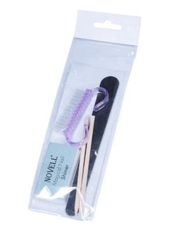 NOVELL NOVELL Disposable Manicure & Pedicure Set - Includes Nail File, Magic Nail Shiner, Orange Sticks, and Nail Brush for Complete Nail Care  - Image 2