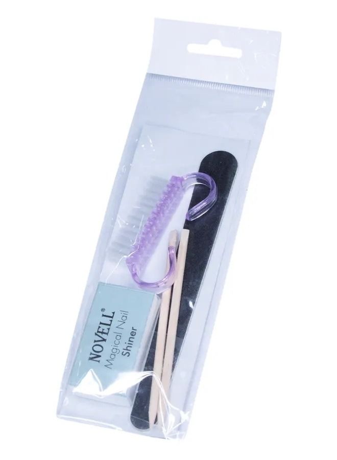 نوفل مجموعة مانيكير وباديكير للاستعمال مرة واحدة من نوفيل - تتضمن مبرد أظافر وملمع أظافر سحري وأعواد برتقالية وفرشاة أظافر للعناية الكاملة بالأظافر - Image 2