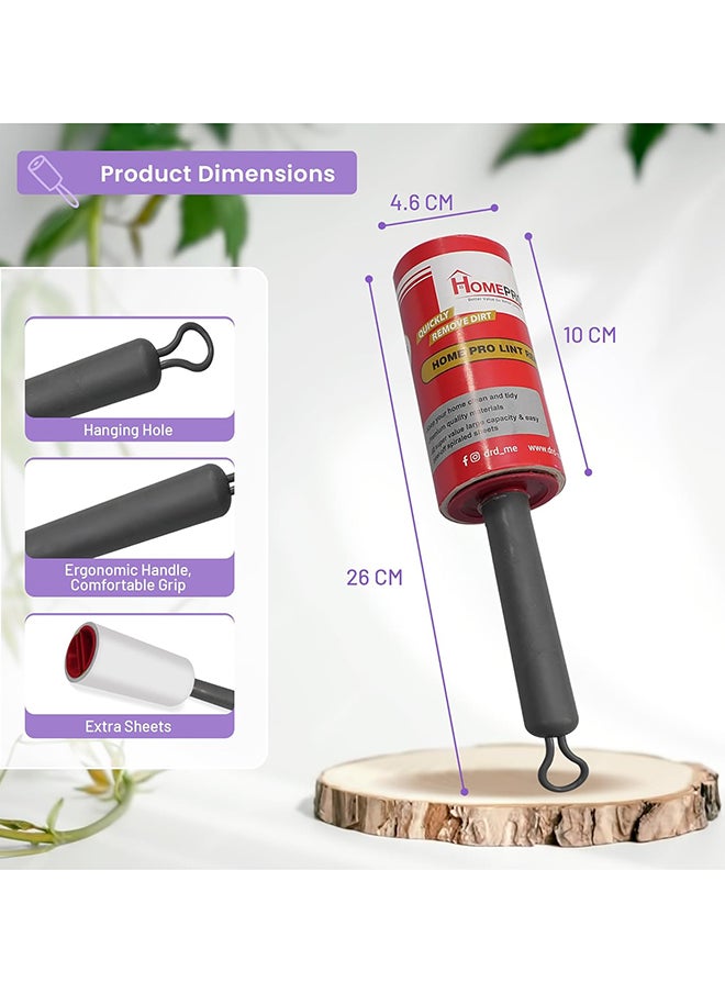 Home Pro - Lint Roller with Elegant Handle,  Pet Fur and Lint Removal - Image 1
