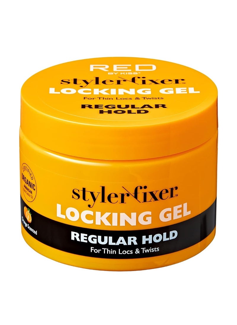 Red by Kiss Red by Kiss Hold Locking Gel Regular Hold for Thin Locs & Twists, Hydrating, Conditioning, Non-Frizz, Non-Flaking, No Build-Up, Enriched with Certified Jamaican Black Castor Oil, Honey Extract  - Image 1