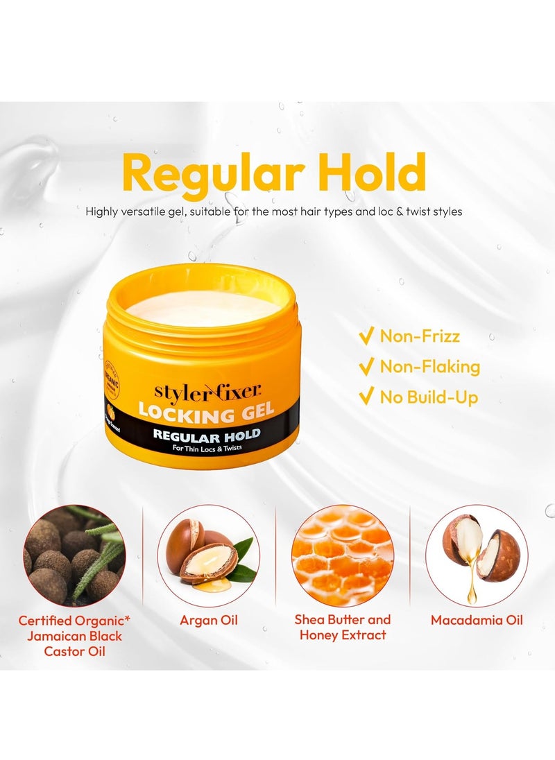 Red by Kiss Red by Kiss Hold Locking Gel Regular Hold for Thin Locs & Twists, Hydrating, Conditioning, Non-Frizz, Non-Flaking, No Build-Up, Enriched with Certified Jamaican Black Castor Oil, Honey Extract  - Image 2
