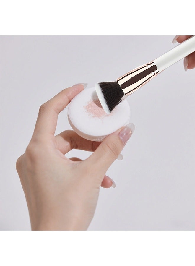 Generic Foundation Brush, for Contouring, Highlighting & Flawless Blending Foundation, Powder Makeup Tools, Face Makeup Brush White Gold  - Image 3