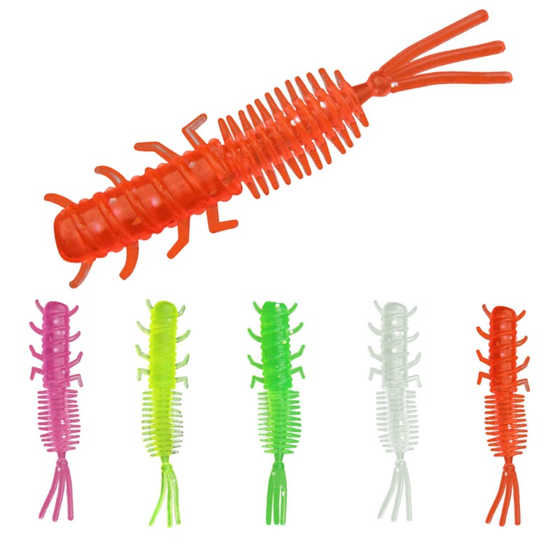 jttsptd 75Pcs Soft Plastic Coloful Crappie Baits Fishing Lures Kit for Panfish & Shad (B-75PCS) - Image 1