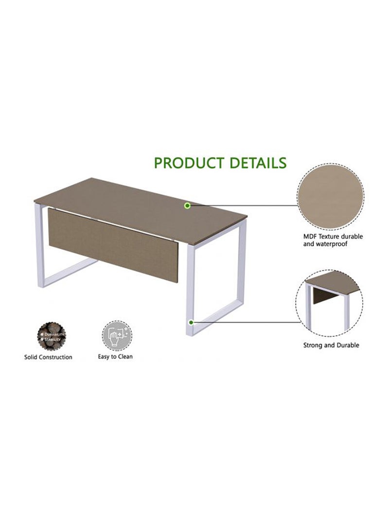 Mahmayi Mahmayi Vorm 136-14 12 Seater Brown Linen U-Shaped Conference-Meeting Table  - Image 3