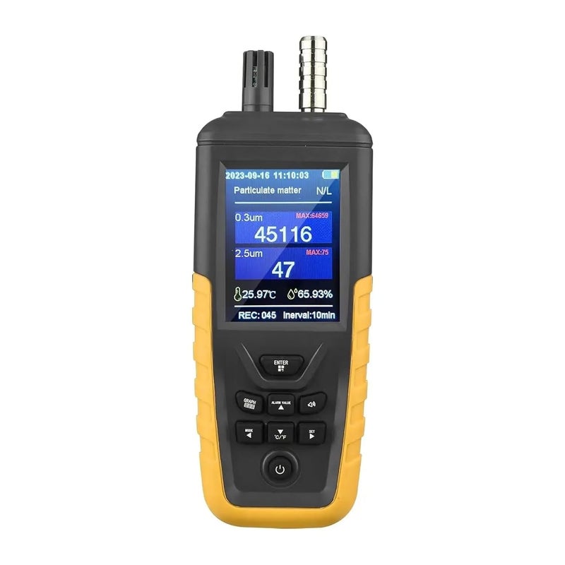 Air Quality Monitor, TC-8100 High Sensitivity 3-Channel Air Quality PM0.3/2.5/10μm Dust Particle Counter with Temperature & Humidity Meter,for Home Cars - Image 4