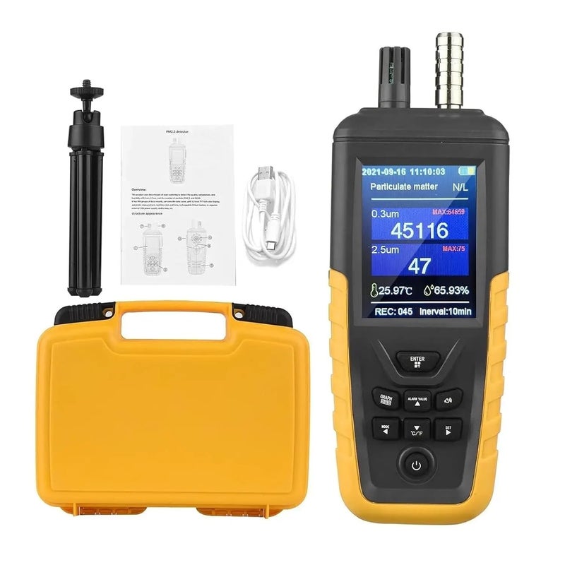 Air Quality Monitor, TC-8100 High Sensitivity 3-Channel Air Quality PM0.3/2.5/10μm Dust Particle Counter with Temperature & Humidity Meter,for Home Cars - Image 3