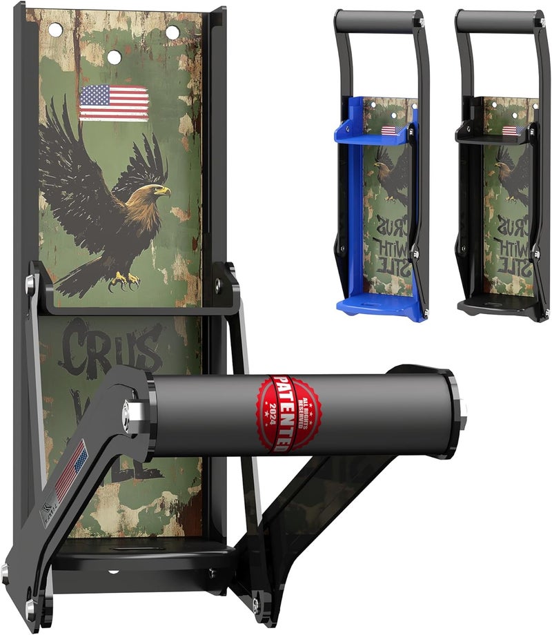 KANBOL Metal Can Crusher Wall Mounted Soda Can Smasher Crusher for Home Use, Recycling, & Trash Cans. 16oz Eco-Friendly Crusher with eagle art stickers & Lubricant for Smooth Operation-B1 - Image 1
