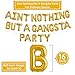 RTHPY Gold Aint Nothing But Gangsta Party Balloon Banner 90s Party Decor Birthday Balloons - Image 4
