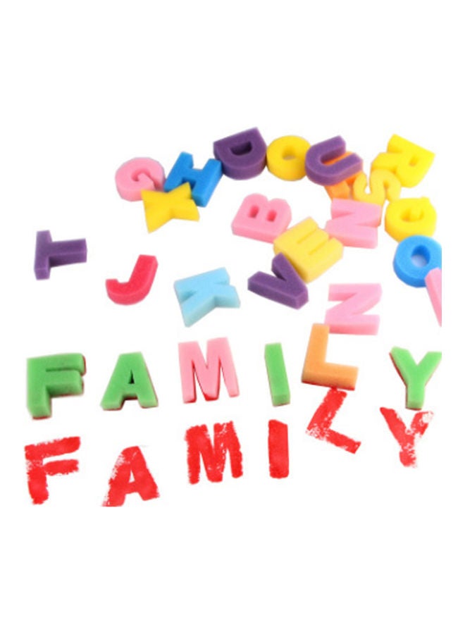NIBEMINENT 51-Piece Letters Sponges Digital Stamp Kit Multicolour - Image 3
