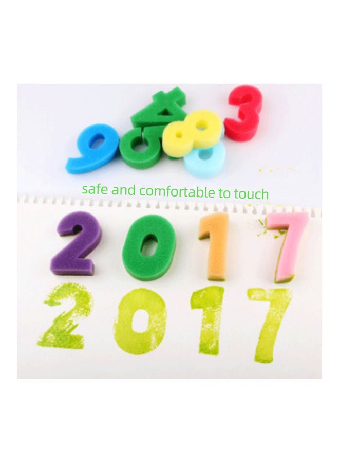 NIBEMINENT 51-Piece Letters Sponges Digital Stamp Kit Multicolour - Image 5