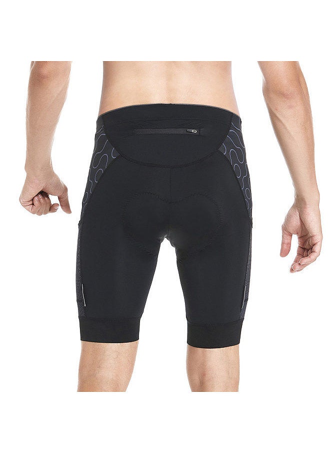 Generic - Men Cycling Shorts Padded Bike Shorts with 3 Pockets Breathable Bicycle Riding Biking Shorts Tights - Image 1