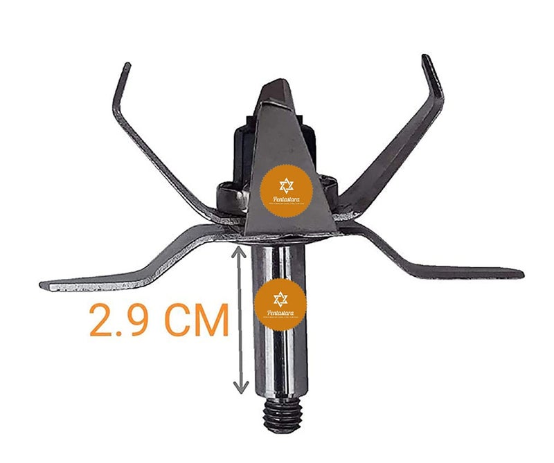 PENTASTARAMixer GrinderLiquidising Blade6 FIN with Coupler6TEETHJMG for HAVELLS Bajaj Pigeon KENSTAR USHA Orient INALSA Singer RICO Prestige Etc - Image 2