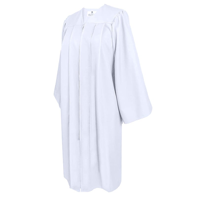 GradPlaza Matte Choir Robe for Church Baptism Officiant Confirmation Costume,Graduation Gown for School,Judge Robe,Pastor Robes White Size 39 - Image 3