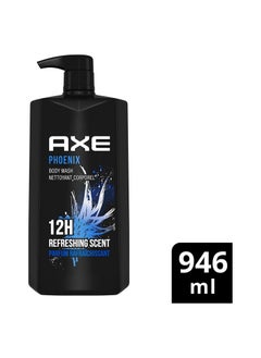 Axe Axe Dual Action Body Wash for Long Lasting Freshness Pheonix Crushed Mint & Rosemary Men's Body Wash with 100% Plant-Based Moisturizers 946 ml  - Image 4