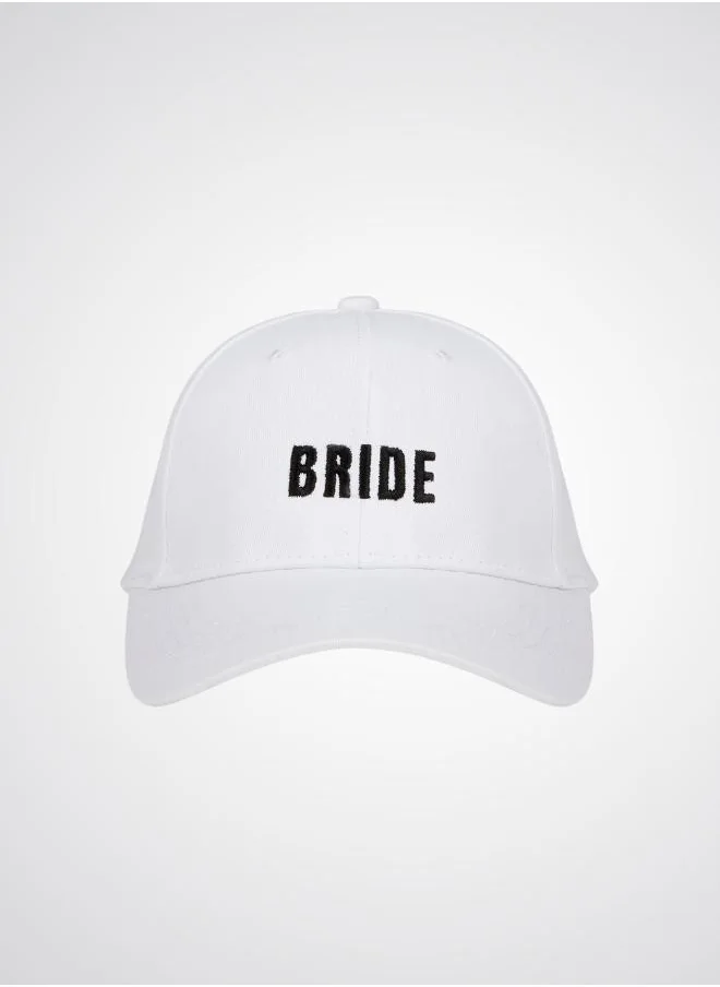 DAZED&ENGAGED BRIDE WHITE CAP