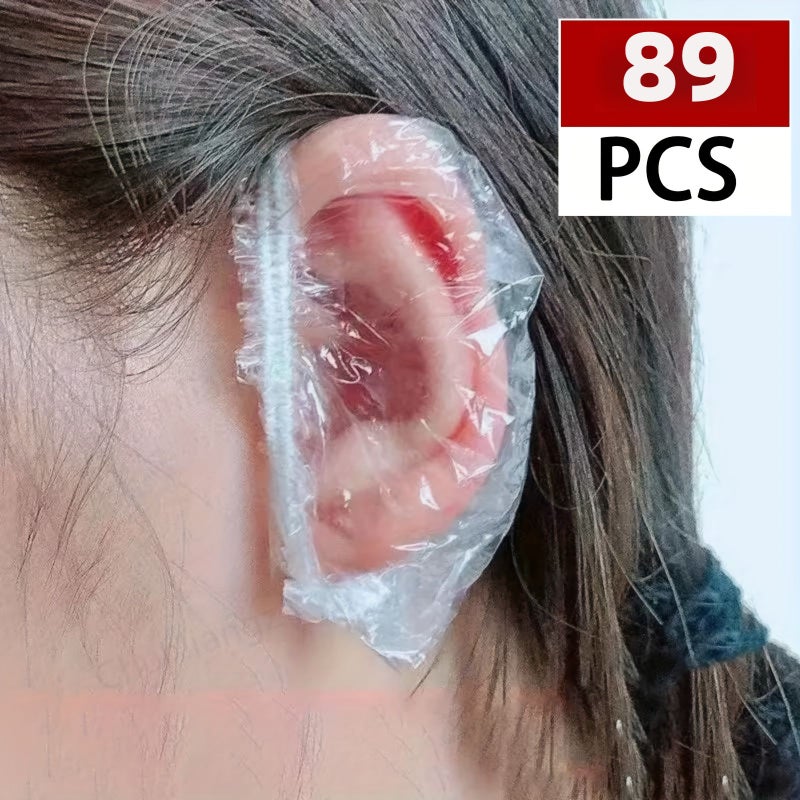 89 Pcs Waterproof Ear Muffs for Adults Hair Dyeing Bathing Swimming - Image 1