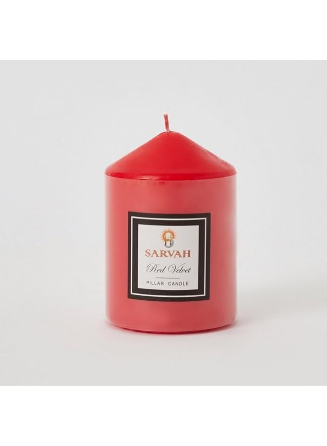 The Bros شموع عمودية حمراء عالية الجودة، شموع سبا، شموع حفلات، شموع غير معطرة، شموع زخرفية (عبوة من 4) - Image 3