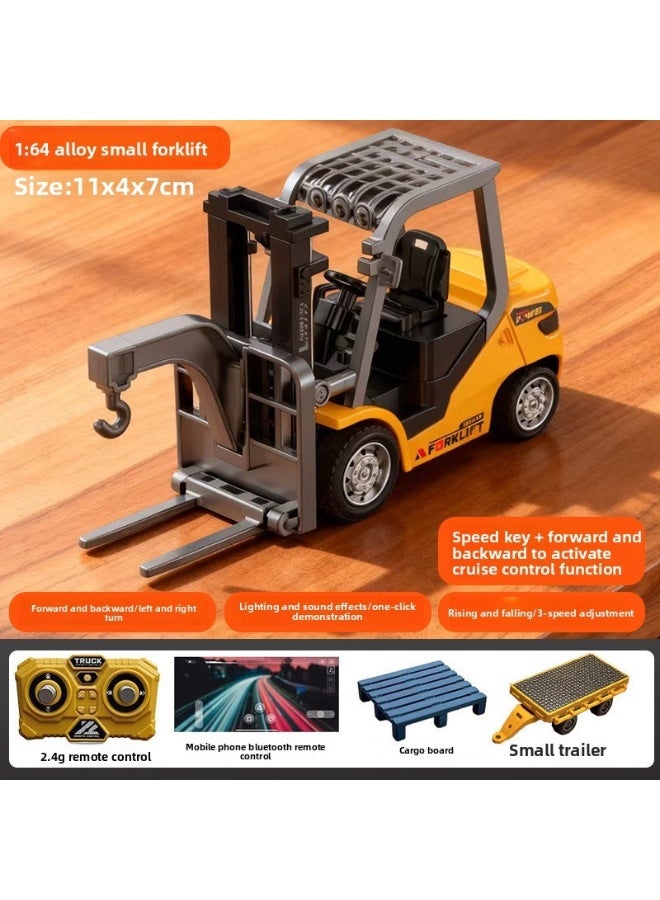 1:64 Alloy Engineering Forklift – 2.4GHz RC Car with Climbing & Speed Control, Simulation Model Toy for Boys - Image 1