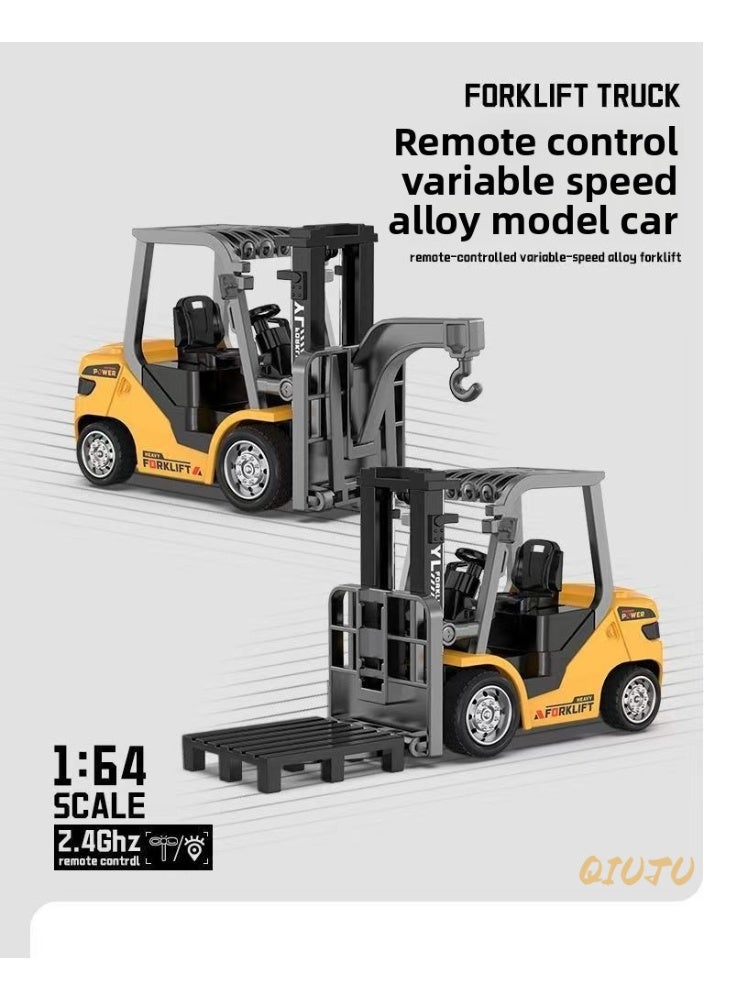 1:64 Alloy Engineering Forklift – 2.4GHz RC Car with Climbing & Speed Control, Simulation Model Toy for Boys - Image 4