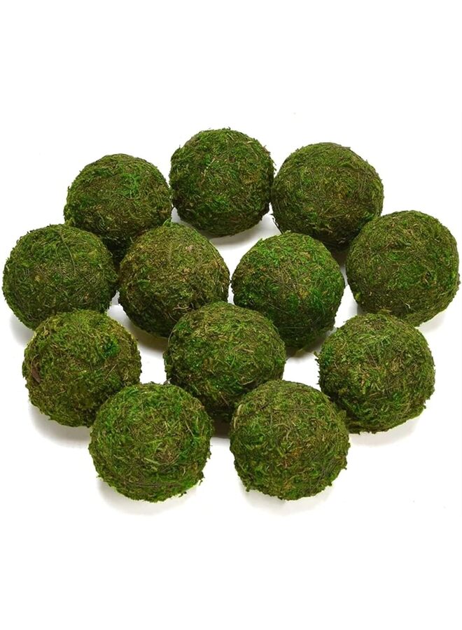 يُسلِّم كرات طحالب زخرفية كبيرة، 6 قطع، كرات طحالب خضراء مجففة مقاس 3.1 بوصة، كرات طحالب صناعية خضراء، ديكور طحالب لحشو الأوعية، ديكورات حفلات الزفاف، قطعة مركزية - Image 1
