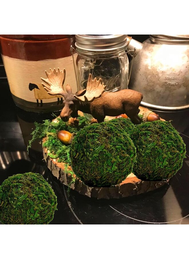 يُسلِّم كرات طحالب زخرفية كبيرة، 6 قطع، كرات طحالب خضراء مجففة مقاس 3.1 بوصة، كرات طحالب صناعية خضراء، ديكور طحالب لحشو الأوعية، ديكورات حفلات الزفاف، قطعة مركزية - Image 4