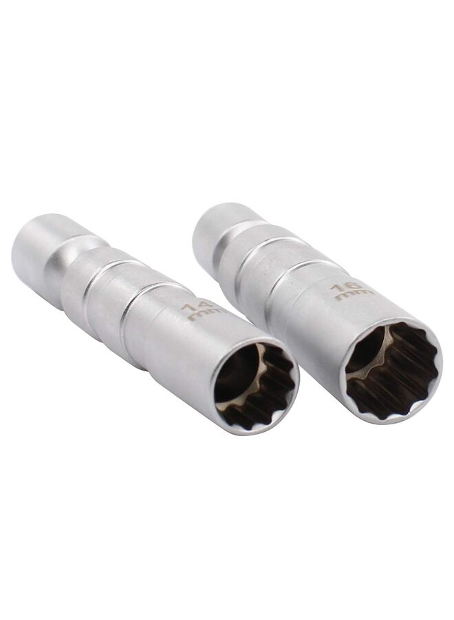 Magnetic Swivel Spark Plug Socket, Thin Wall Magnetic Rotating 3/8" Drive 12 Point Standard Spark Plug Socket Removal Tool 360-degree Rotation for Maximum Flexibility - Image 3