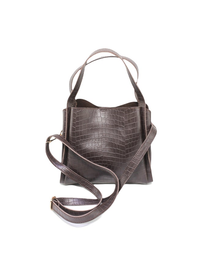 Glitter Women Hand Bag - Brown - Image 3