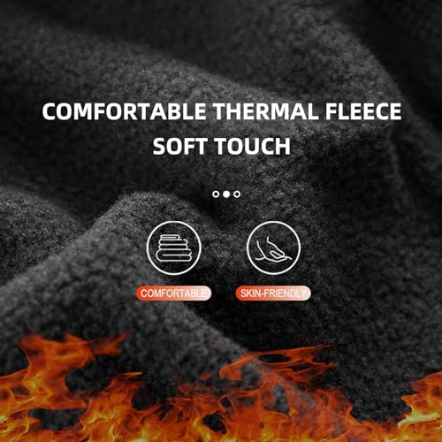 ROCKBROS Ski Mask Balaclava for Men Cold Weather Scarf Windproof Thermal Winter Neck Warmer Hood for Cycling Hiking Black - Image 3