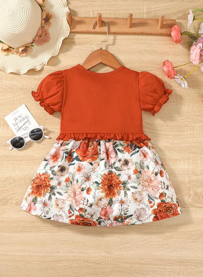 Take Two Girls Floral Print Bow Cami Dress and Ruffled Bolero Set - Image 2