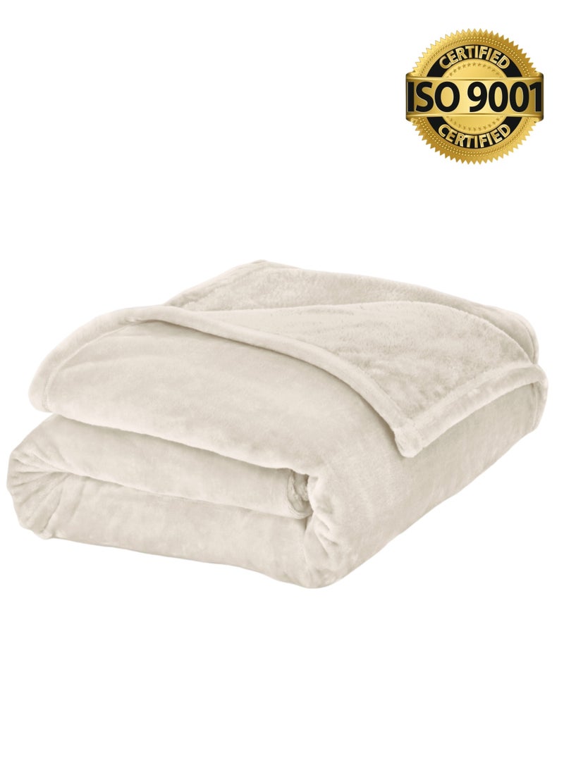 Master Home Textile - Lightweight Velvet Blanket, Mora Series, 350GSM, Single Size 230 x 170 cm, Extra Soft All Season Fleece Blanket, Bed And Sofa Blanket - Image 1