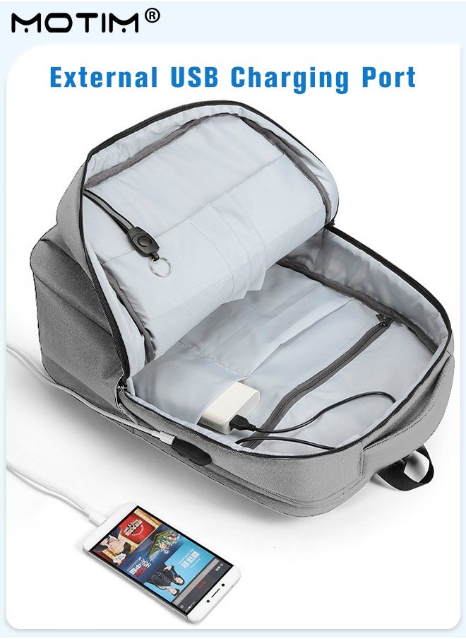 Motim Travel Laptop Backpack, Anti Theft Lightweight Padded Laptop Bag with USB Port, Waterproof Computer Bag with Multiple Spacious Compartments and Tablet Pocket, Fits 15.6 Inch Laptop, Tablets  - Image 2
