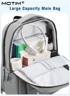 Motim Travel Laptop Backpack, Anti Theft Lightweight Padded Laptop Bag with USB Port, Waterproof Computer Bag with Multiple Spacious Compartments and Tablet Pocket, Fits 15.6 Inch Laptop, Tablets  - Image 4