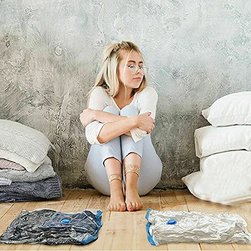 JEMICA Vacuum Storage Sealer Bags 8 Pack 2 x Jumbo 2 x Large 2 x Medium 2 x Small for Clothes Dress Winter Coats Blankets Pillows Comforters for Travel Space Saver Seal Compression Bags without Pump - Image 5
