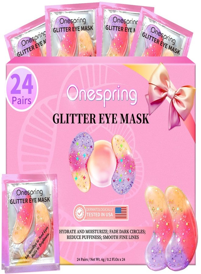 Onespring Eye Masks (24 Pairs) - Gift for Her - Under Eye Patches for Dark Circles, Puffiness, Wrinkles, Soothing & Hydrating, Skincare Eye Gel Pads, Beauty Essential for Women, Bridesmaid Gifts - Image 1