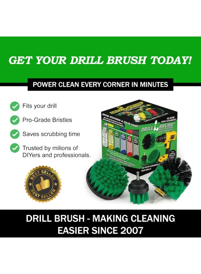 Drillbrush Green Kitchen Drill Brush Set â€“ Drill Powered Cleaning Tools for Stainless Steel Sink, Copper Sink, Stove Top, Oven, Air Fryer & Cabinets â€“ Must-Have Kitchen Accessories for Fast Cleaning - Image 2