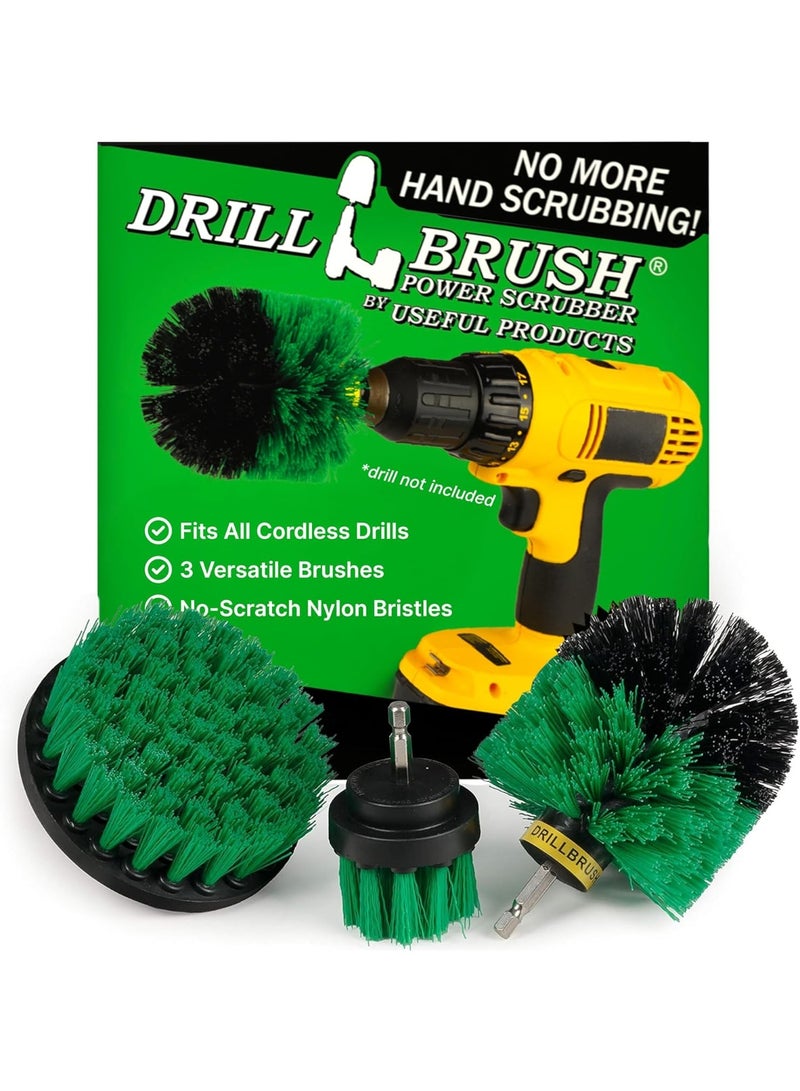 Drillbrush Green Kitchen Drill Brush Set â€“ Drill Powered Cleaning Tools for Stainless Steel Sink, Copper Sink, Stove Top, Oven, Air Fryer & Cabinets â€“ Must-Have Kitchen Accessories for Fast Cleaning - Image 1