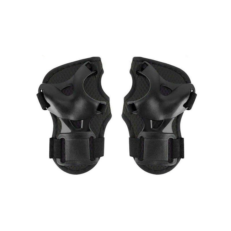 Spartan Knee Elbow and Wrist Protective Set Small – Black | Foam Cushion with Hard Slide Caps | Soft Fleece Liner | Flex Velcro Straps | Youth Size S (6‑10 Years) Multi‑Joint Safety Gear SP‑9061S - Image 3