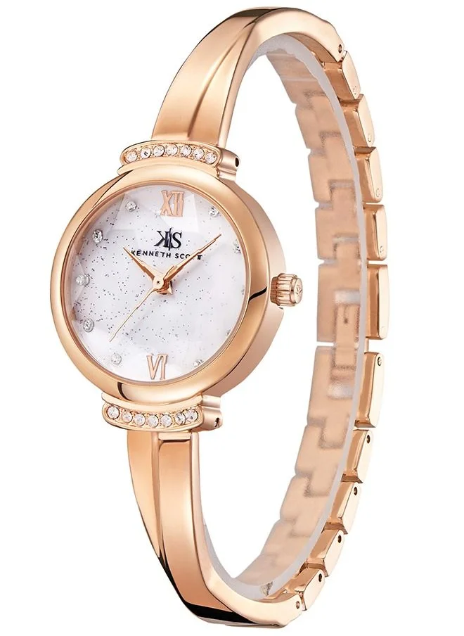 KENNETH SCOTT Kenneth Scott Women's White Dial Analog Watch - K22522-RBKW