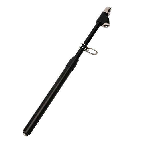 Measureman Heavy Duty Dual Head Truck Tire Gauge, Solid Brass Body, Black Painting, Aluminum Slide, with Hook, Range 10-150psi/kpa - Image 2