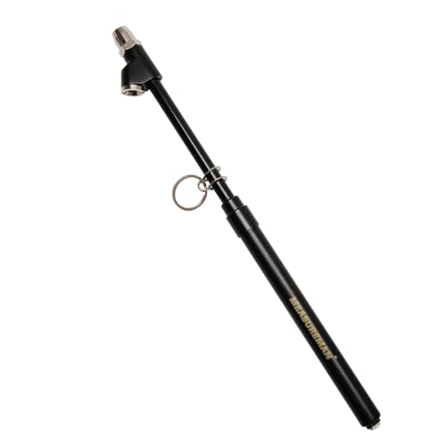 Measureman Heavy Duty Dual Head Truck Tire Gauge, Solid Brass Body, Black Painting, Aluminum Slide, with Hook, Range 10-150psi/kpa - Image 1