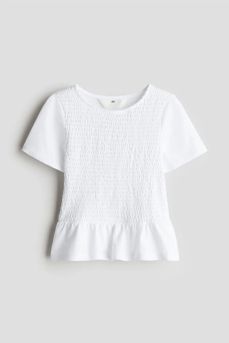 H&M Smocked peplum top