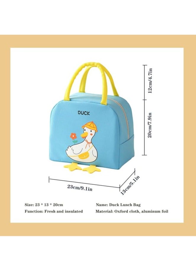 Arabest Insulated Lunch Bag for Women Work, Cute Large Women Lunch Tote Bag Waterproof, Leakproof Lunch Box Women Lunch Purse Bag for Office, Picnic, School (Blue duck)  - Image 5