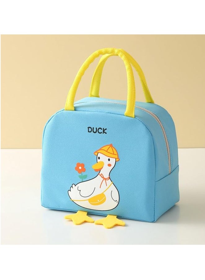 Arabest Insulated Lunch Bag for Women Work, Cute Large Women Lunch Tote Bag Waterproof, Leakproof Lunch Box Women Lunch Purse Bag for Office, Picnic, School (Blue duck)  - Image 2