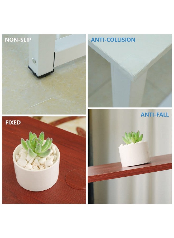 Eersida 48 Pieces Double Sided Tape Clear Sticky Gel Pad Washable Traceless Gel Mounting Pads Removable Sticky Gel Pads Adhesive Double Sided Pads for Wall DIY Craft Home Office Rug Cushion Gripping - Image 5